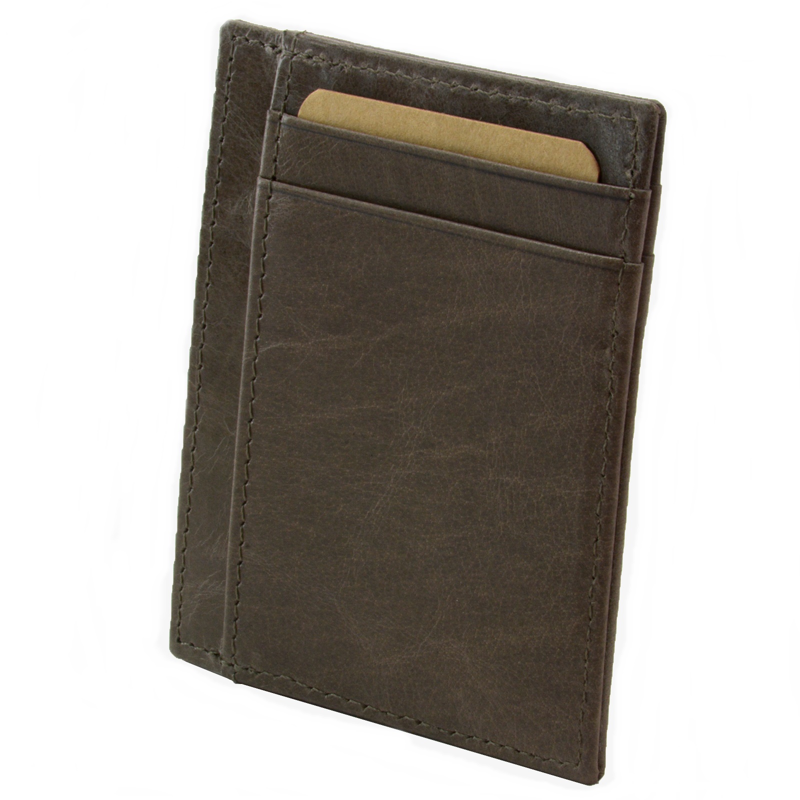 Hammer Anvil Minimalist Front Pocket Wallet RFID Blocking Thin Leather